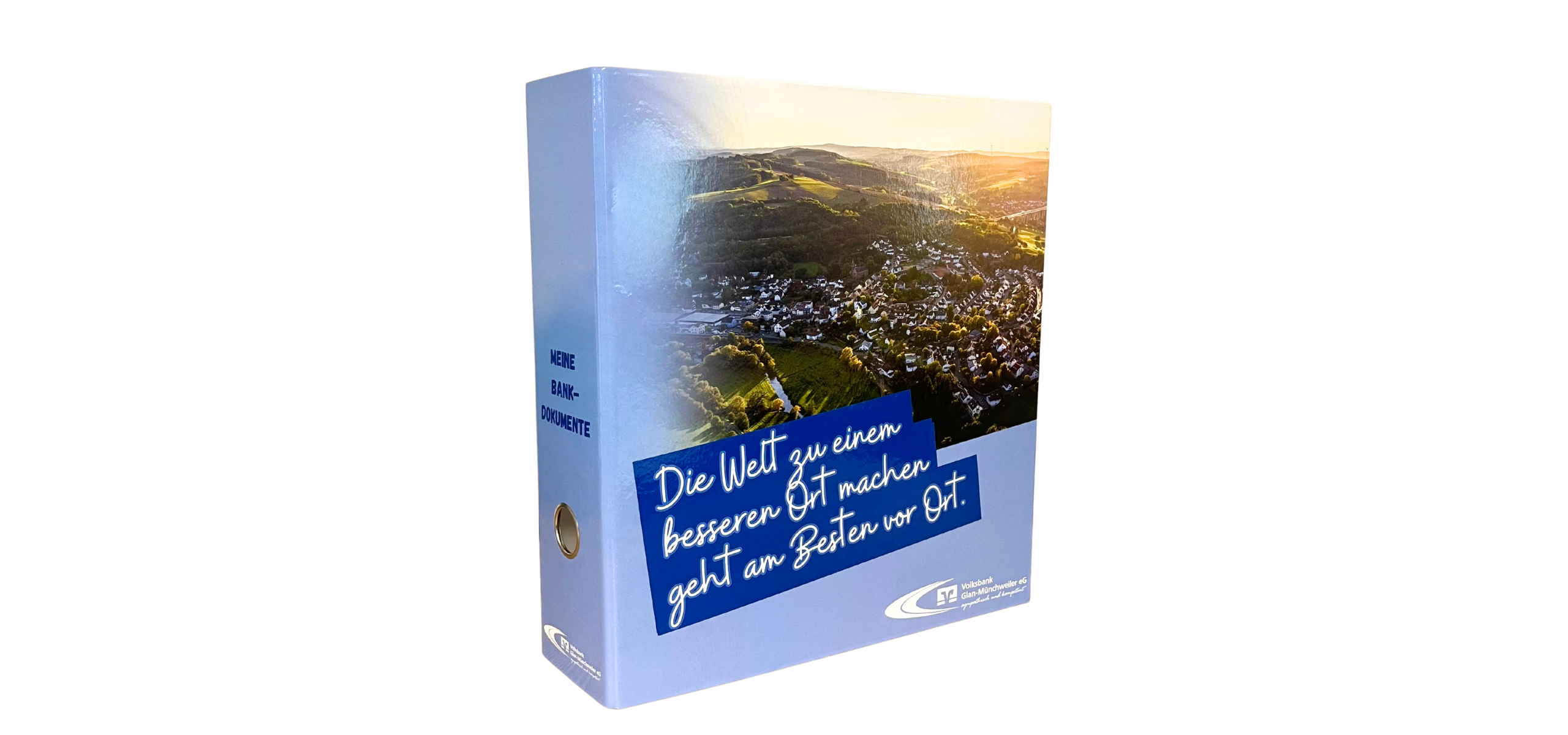 Hebelordner im Design der Volksbank Glan-Münchweiler eG