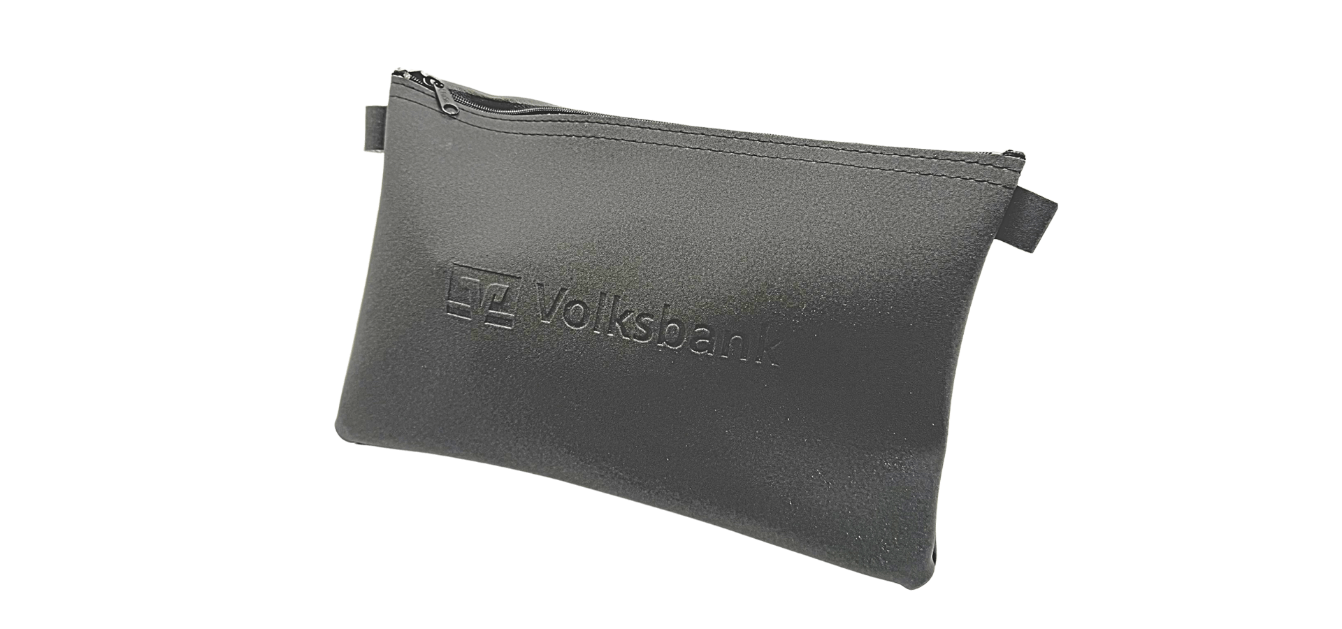 Banktasche aus Leder der Volksbank Glan-Münchweiler eG