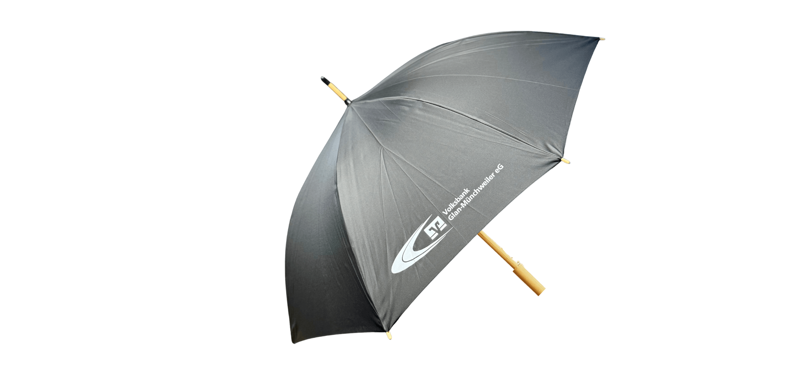 Regenschirm mit Logo der Volksbank Glan-Münchweiler eG
